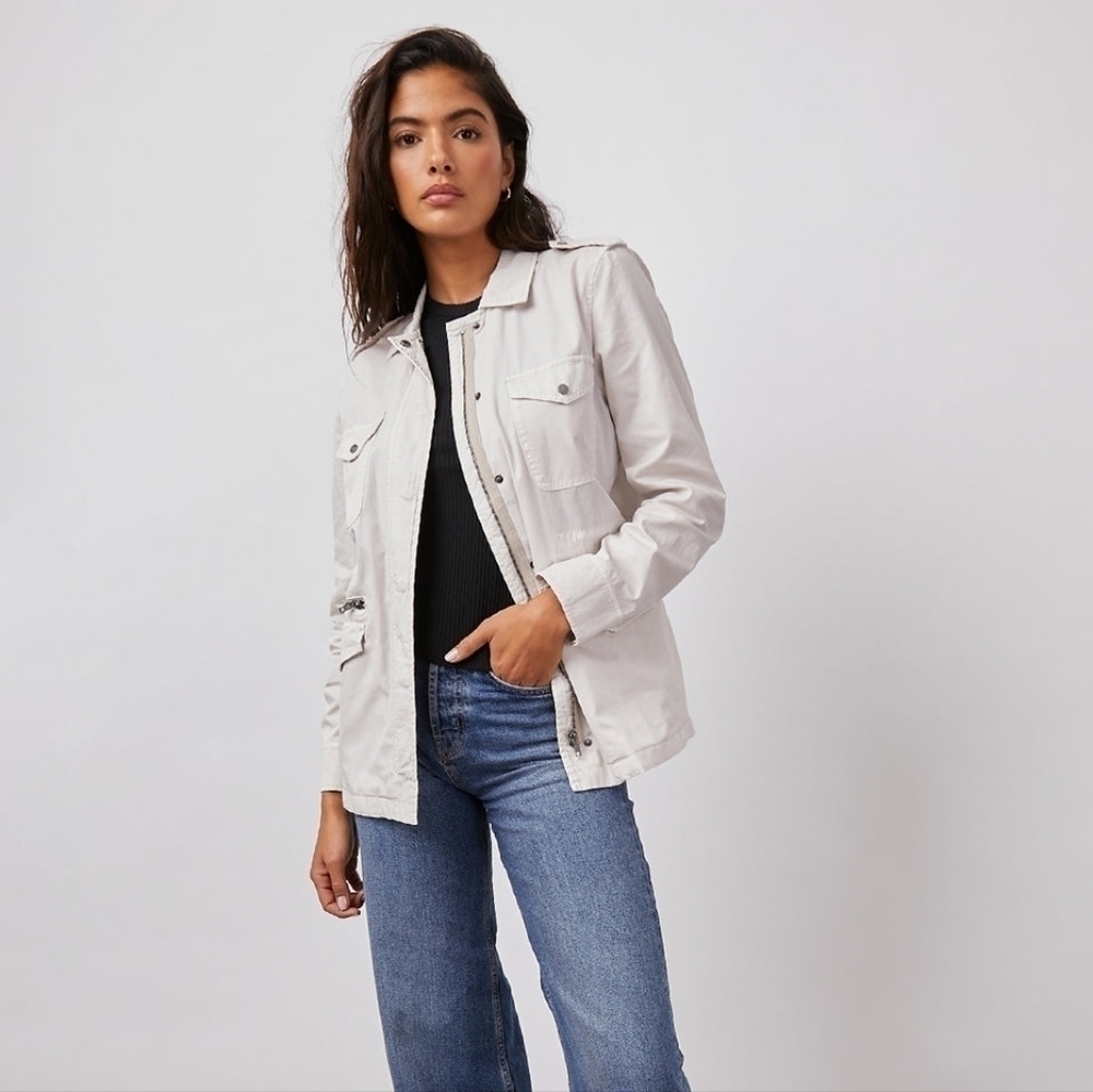 Rails 'Miller' Military Cotton Utility Jacket | Cream | Size M | NWT - Picture 6 of 12